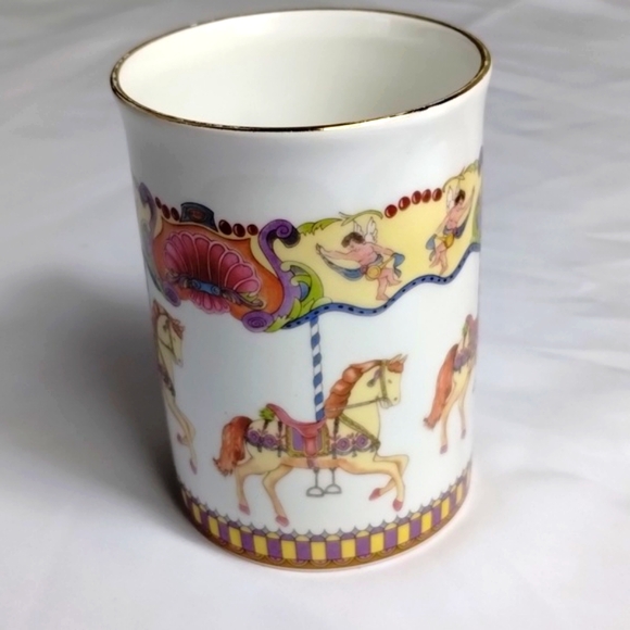 Crown Trent Fine Bone China Staffordshire England Gold Plated Rim Horses & Angel - Picture 5 of 9